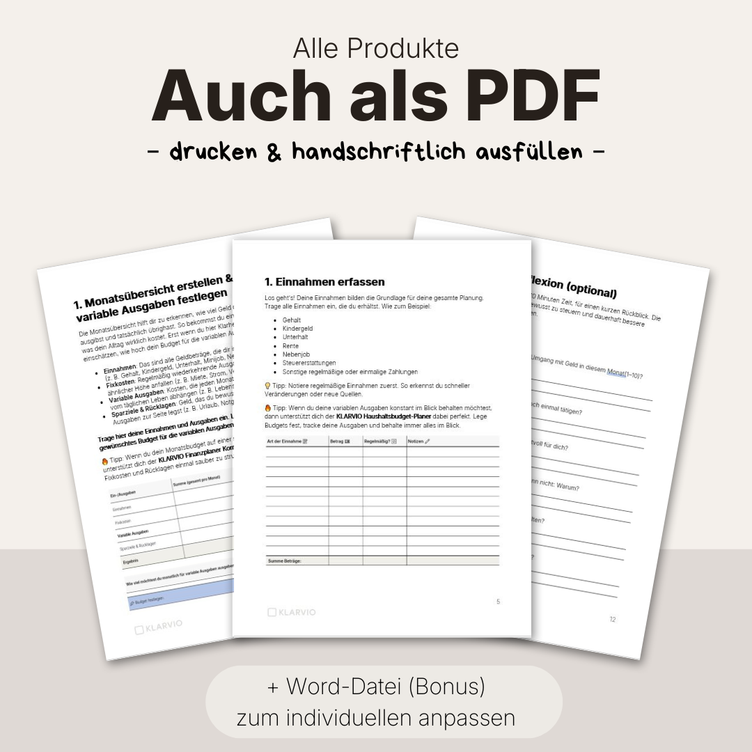 KLARVIO Finanz-Starter Bundle