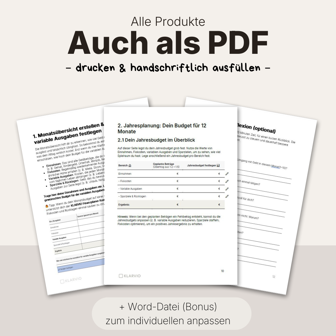 KLARVIO Finanz-System (Bundle)