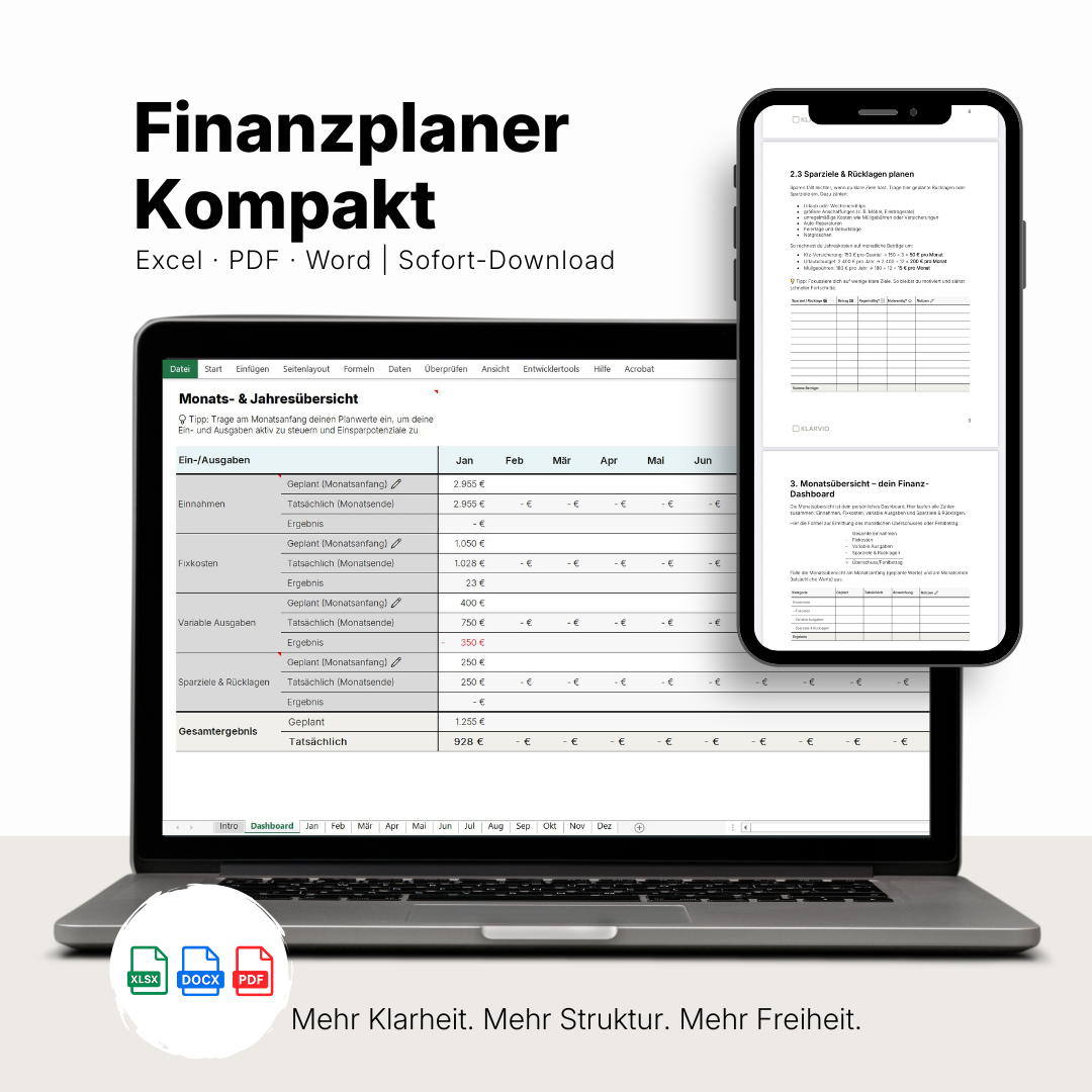 Deine Finanzen übersichtlich in Tabellen organisieren