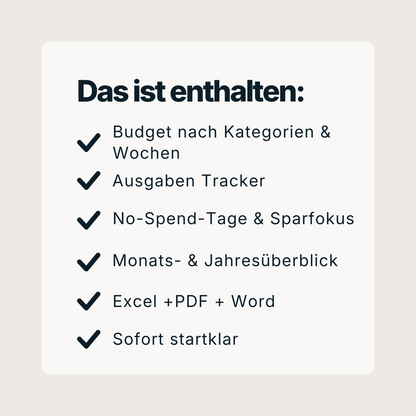 KLARVIO Monatsbudget-Tracker